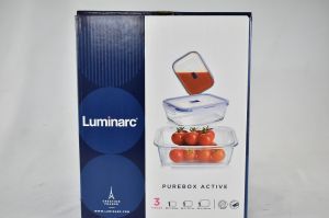BOITE LUMINARC EN VERRE PURE BOX RECT 3 PIECES 